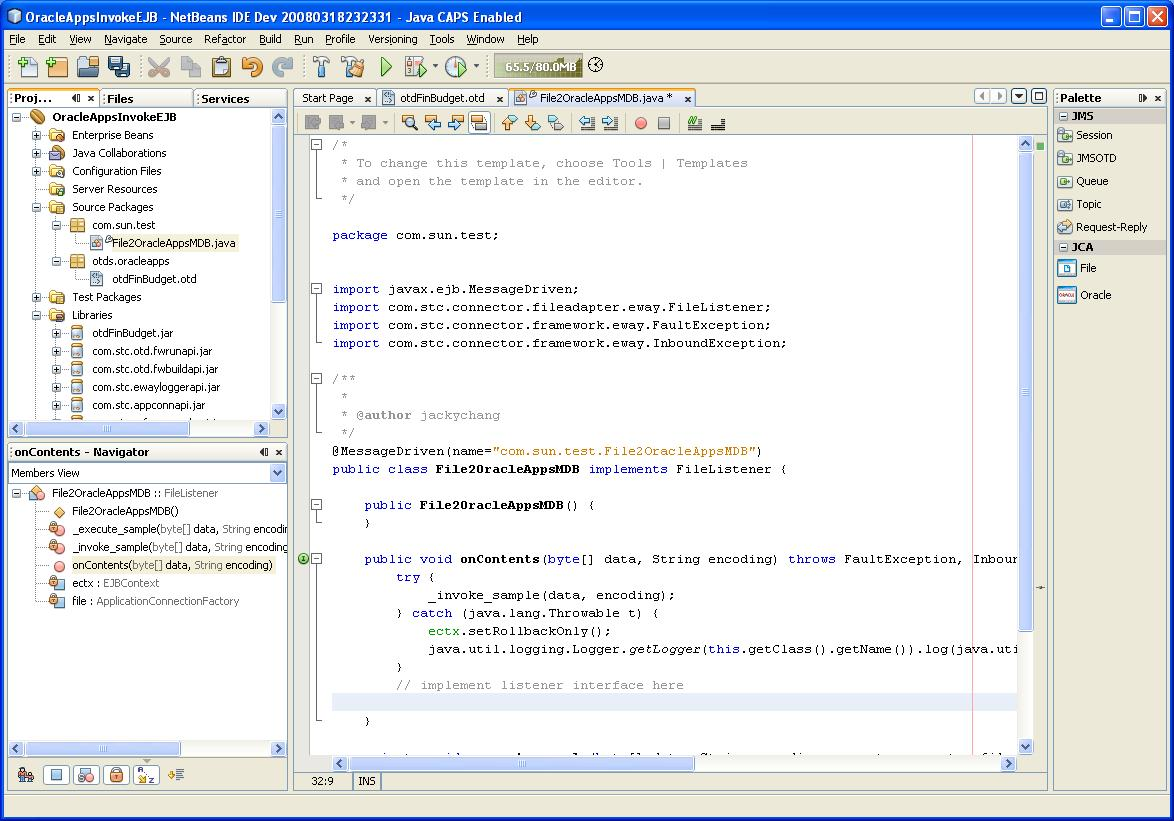 image:Oracle Applications Java Template