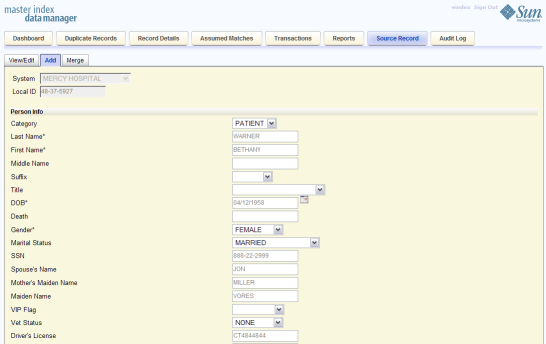 image:Figure shows the parent object fields for creating a new profile.