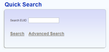 image:Figure shows the Quick Search box on the Dashboard.