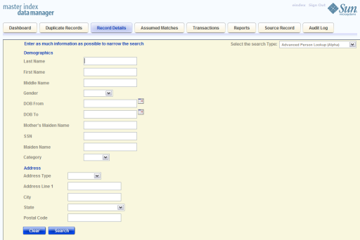 image:Figure shows a sample alphanumeric search.