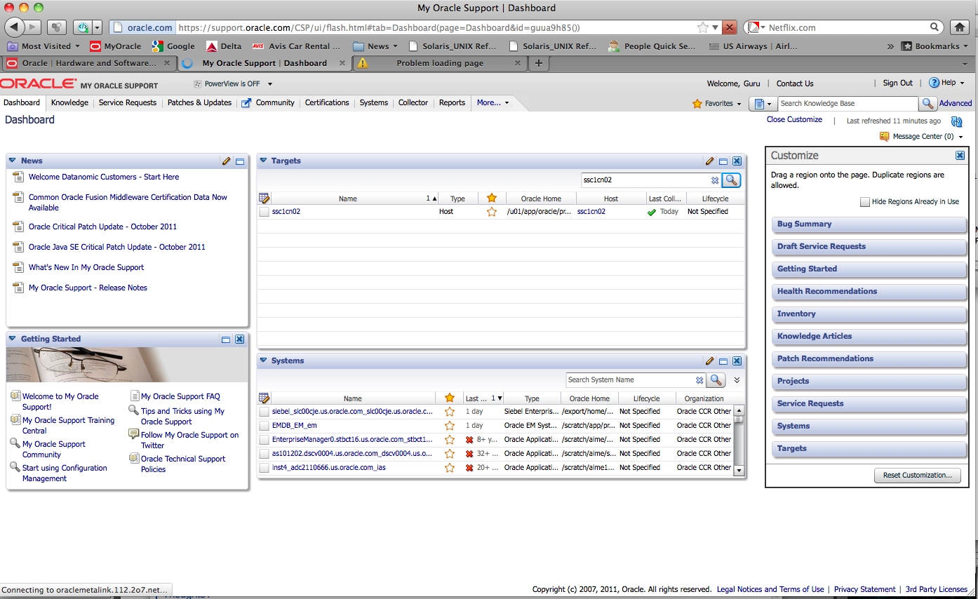 image:Graphic showing how to search for targets in My Oracle                                 Support.