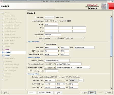 image:Graphic showing the Define Clusters page.