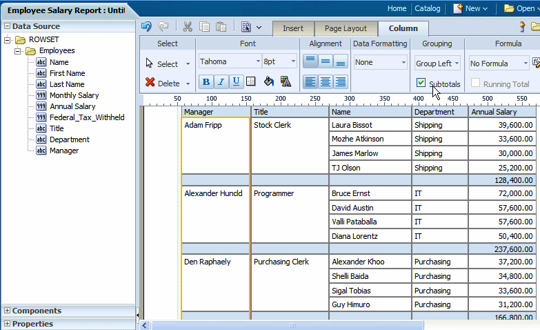 istudio publisher adding data table