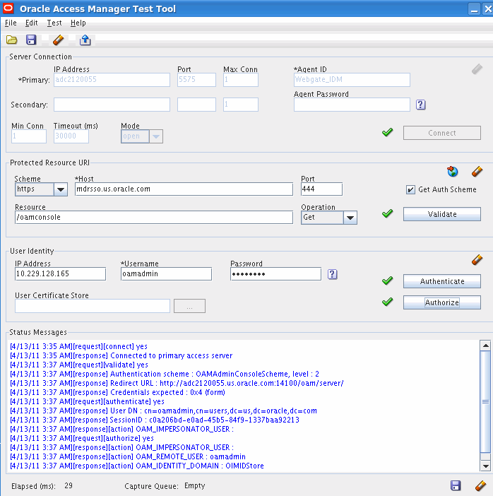 keystore empty generate Access Oracle Manager Domain with the 11g Extending