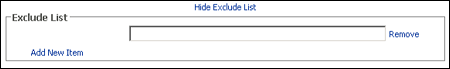 Exclude List