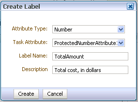 Create Label Dialog