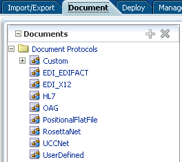 Document protocols available in Oracle B2B