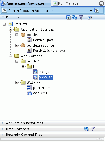 Shows contents of the Applications - Navigator.