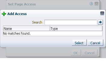 Add Access dialog