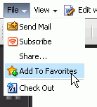 Adding a File to Favorites