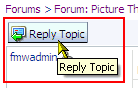 Reply Topic button