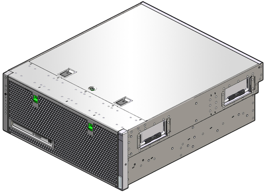 image:Figure showing the Netra SPARC T4-2 server with bezel and air filter.