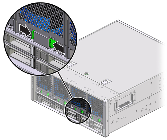 image:The illustration shows removing the fan module.