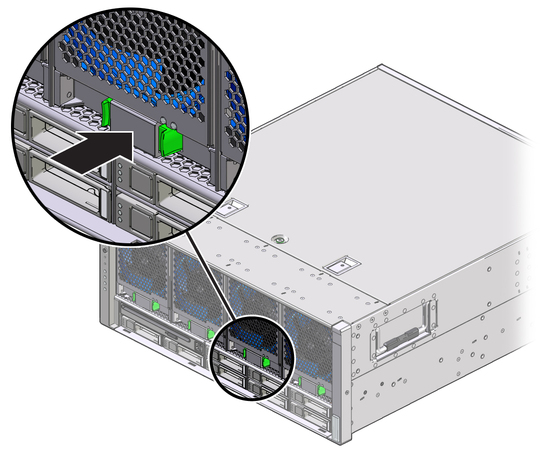 image:The illustration shows removing the fan module.