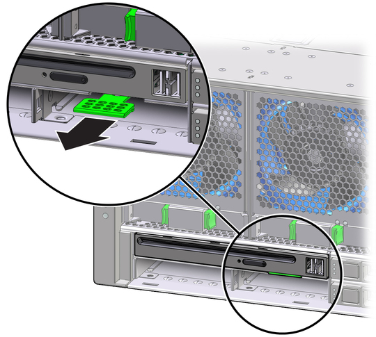 image:The illustration shows removing the DVD drive.