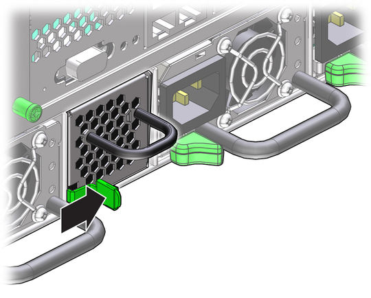 image:The illustration shows removing the fan module.