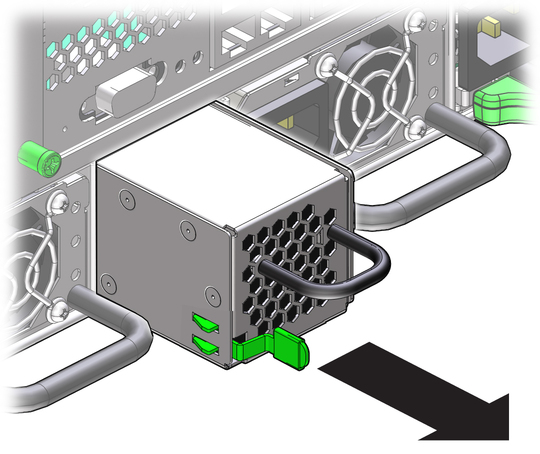 image:The illustration shows removing the fan module.