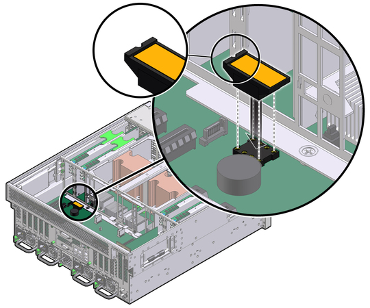 image:The illustration shows installing the ID PROM.
