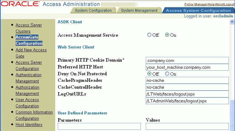 Configuring WebGate for Global SSO Logout