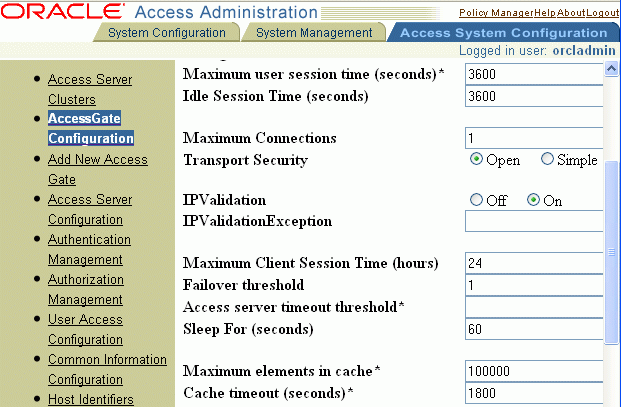 Modifying the Idle Session Time