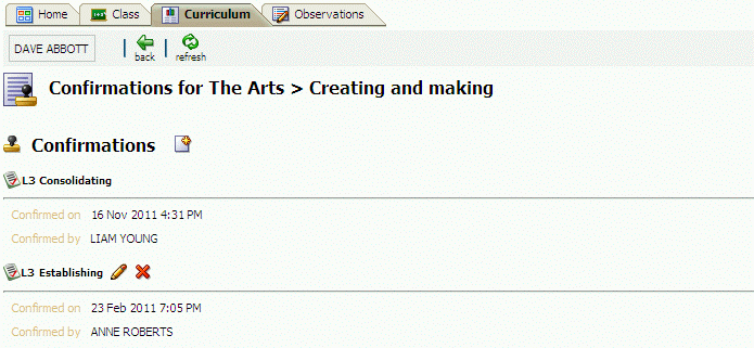 Confirmation Page