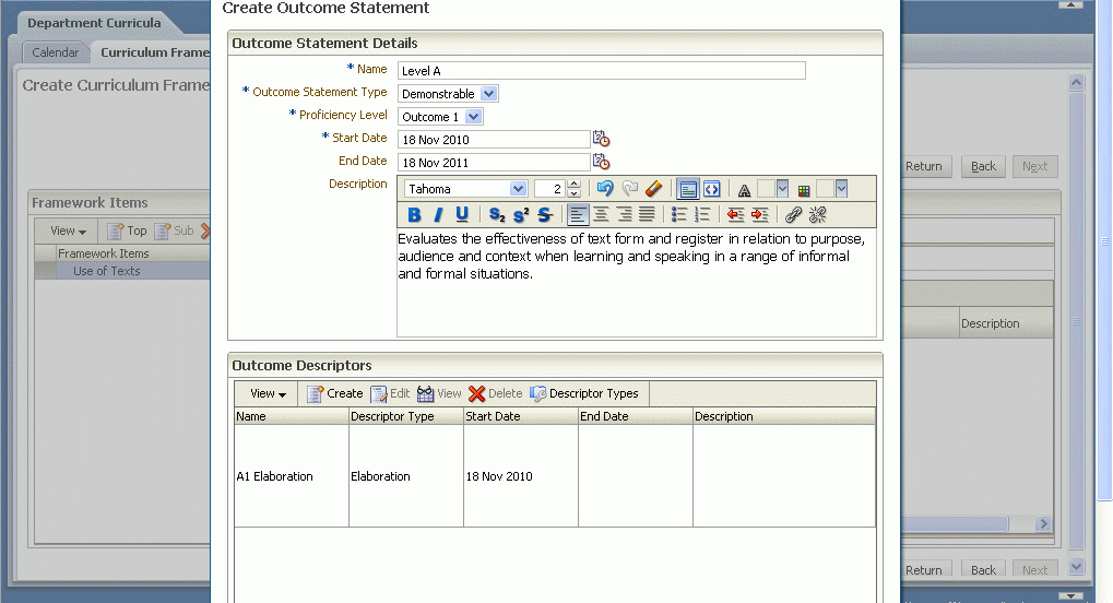 Creating an Outcome Statement