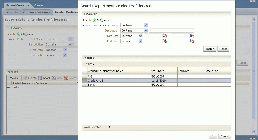 Adopting a Department Graded Proficiency Set