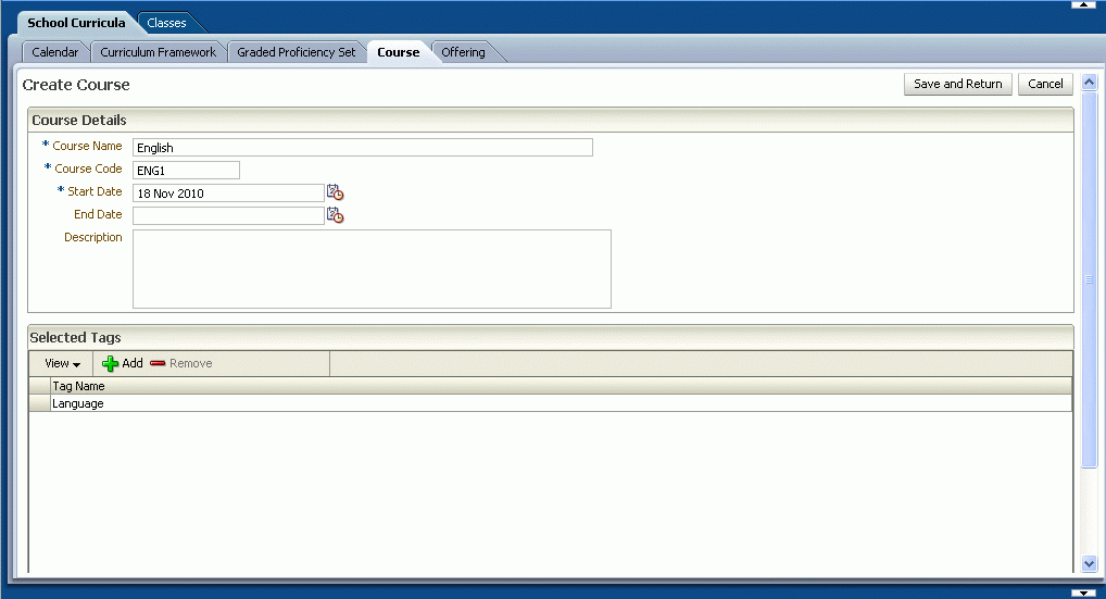 Creating a Course