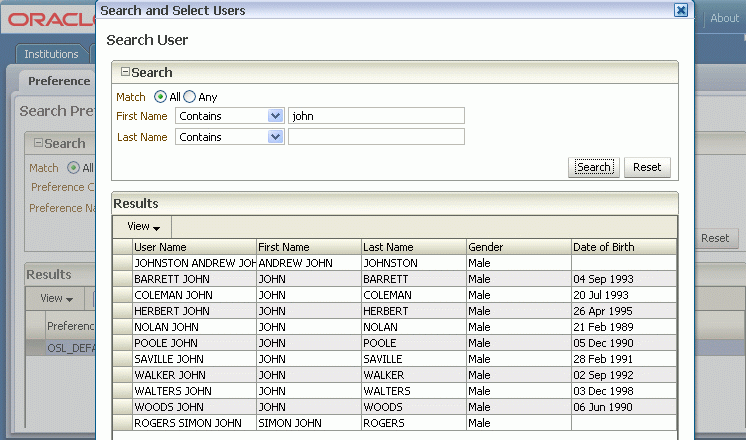 Search for Users