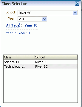 LT Class Selector Dialog