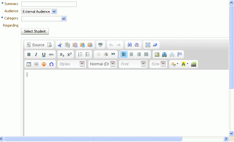 Observation Entry page