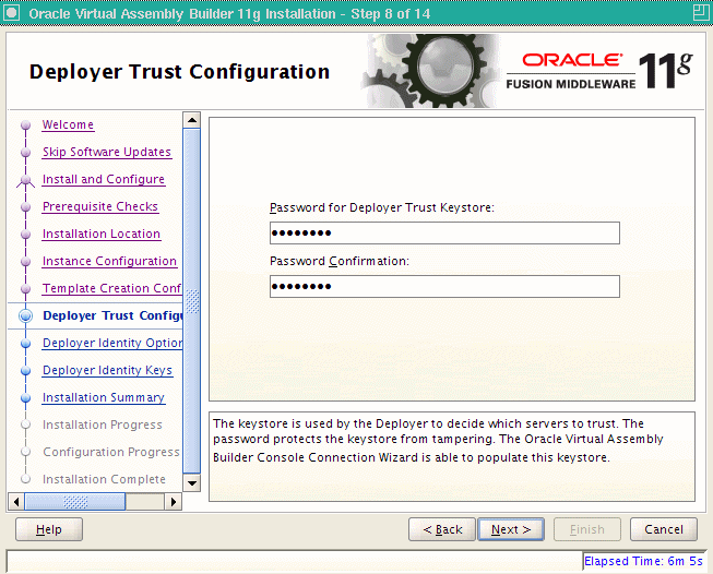 Deployer Trust Configuration page Deployer Trust Configuration page