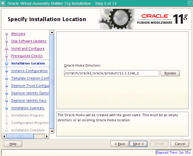 Installation Location page Installation Location page
