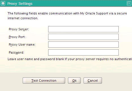 Proxy Settings page