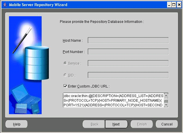 JDBC URL for database