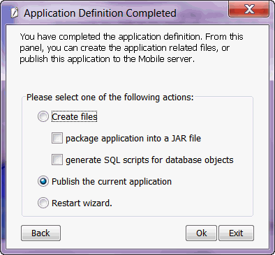 Publish the application