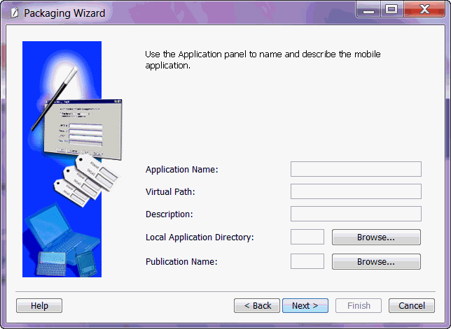 Application dialog
