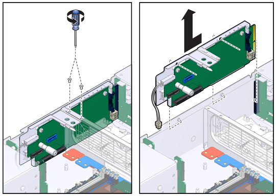 image:Figure showing the removal of a connector board.