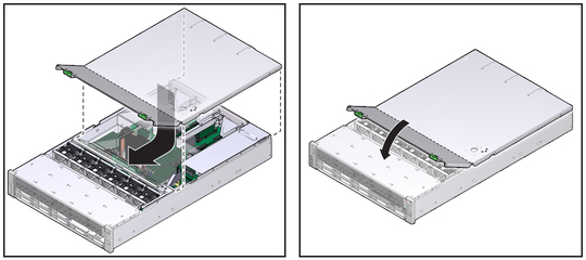 image:Figure showing the installation of the top cover.