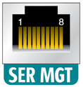 image:Figure showing SER MGT port pin numbering.