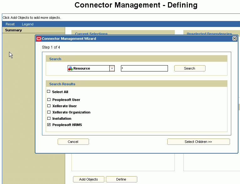Connector Management Wizard