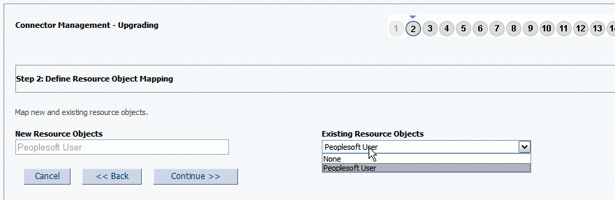 Define Resource Object Mapping dialog