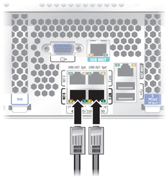 image:Figure showing how to connect the Ethernet cables.