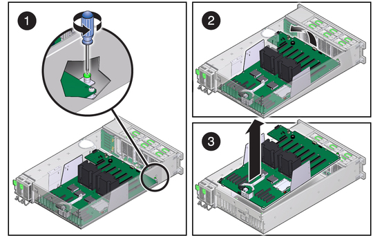image:Figure showing removal of the motherboard