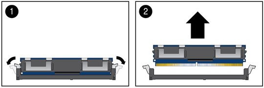 image:The illustration shows removing the DIMM.