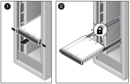 image:Graphic showing how to remove the main module from the server.