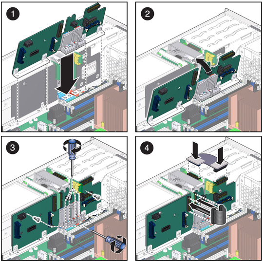 image:The illustration shows installing the signal interface board.