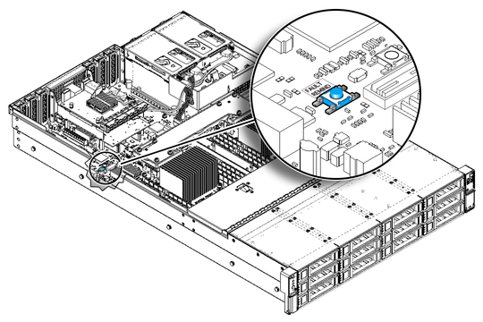 image:Figure showing the DIMM fault indicator button.