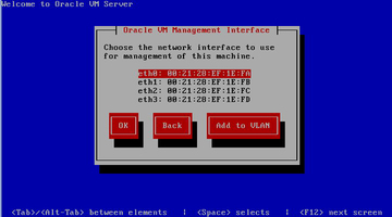 image:The Oracle VM Management Interface screen.