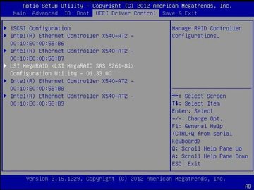 image:Screen showing the UEFI Driver Control menu.